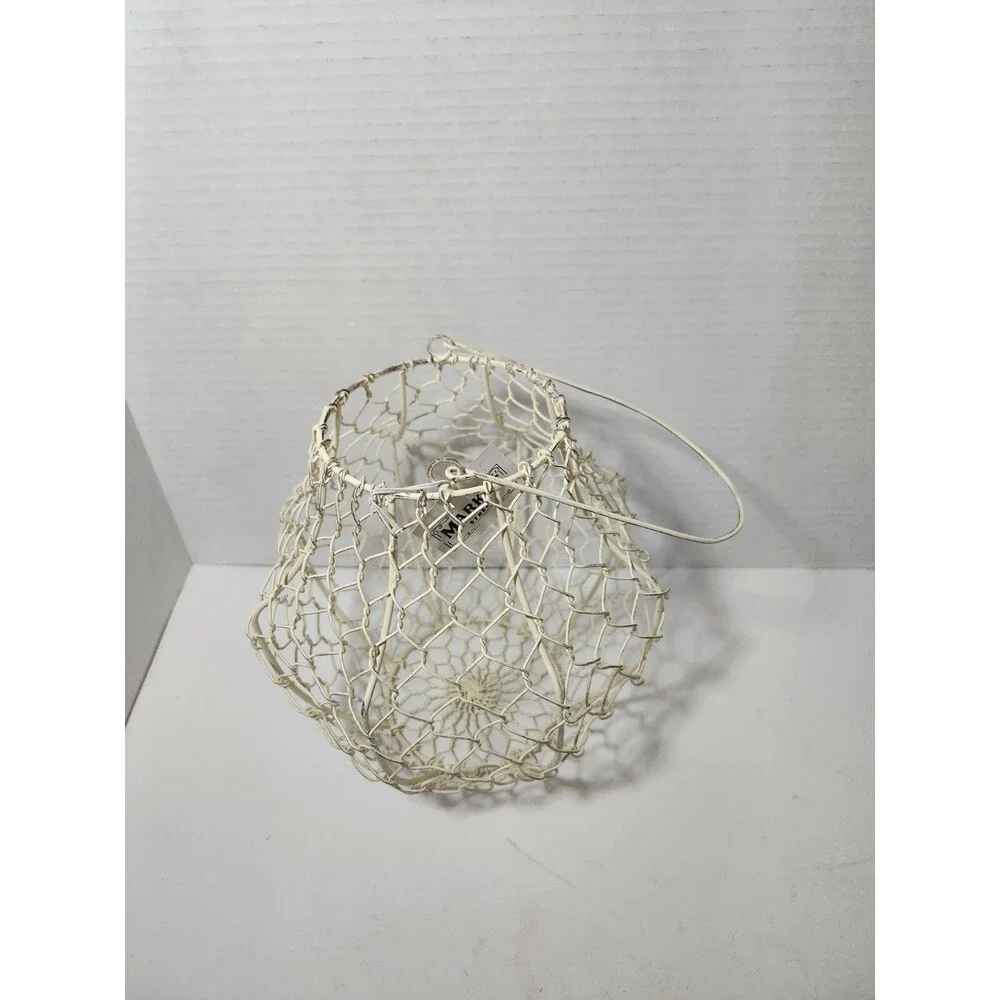 Wire Basket With Handle Decoration DIY Project Fruit Holder